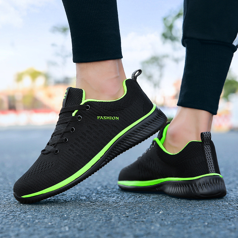 Breathable Mesh Athletic Shoes - Men Running Walking Knit Shoe Casual