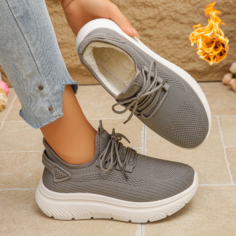 2027 Women's Outdoor Walking S - огляд і ціна Knit Fabric Lace Up Sneakers